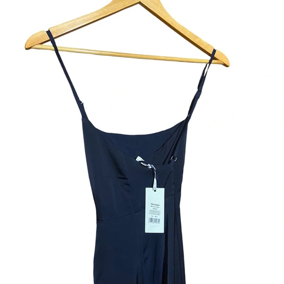 NWT SHOWPO. WILL IT BE US MIDI DRESS - THIGH SPLIT‎ CROSS BACK DRESS NAVY SIZE 8 - Picture 7 of 10